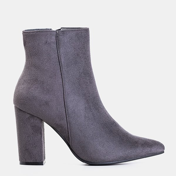 Graue Stiefel auf einem hohen Pfosten Borkeld - Schuhe - pigeon gray