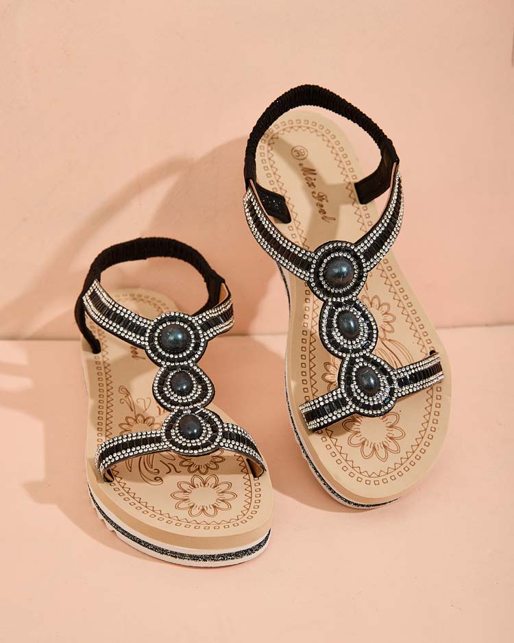 Royalfashion Damen Obrisas Zirkonia Sandalen