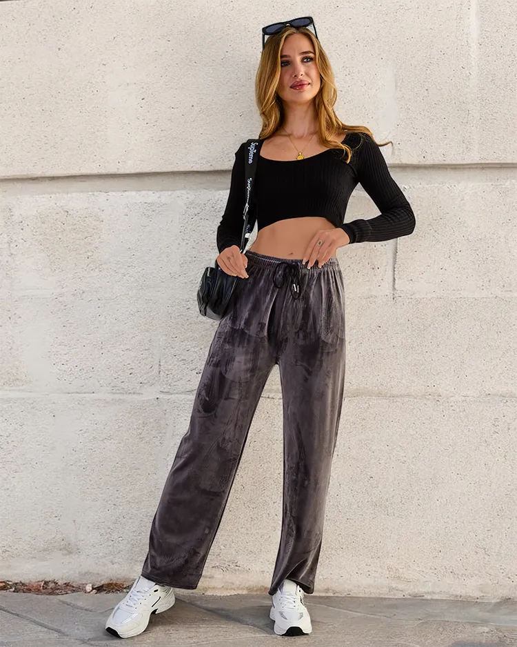 Royalfashion Damen-Sweatpants a'la velour