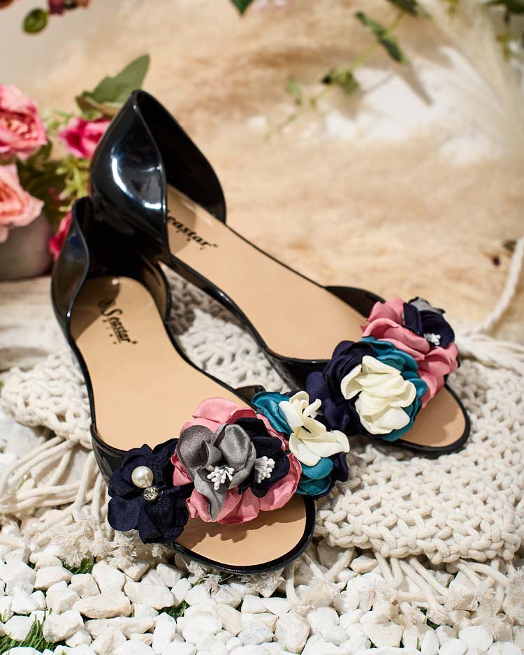 Royalfashion Gummiballerinas mit Blume Koddies