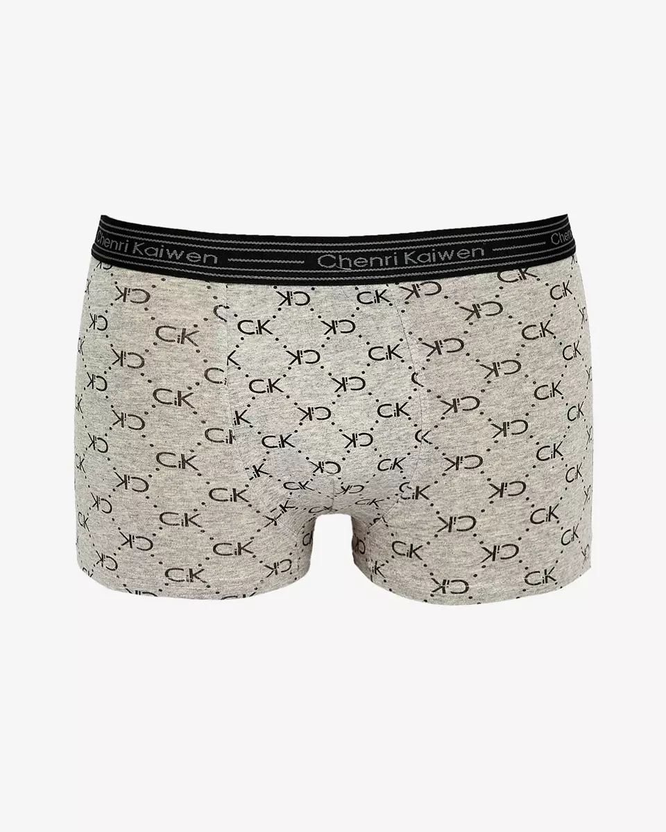 Royalfashion Hellgraue Jungen-Boxershorts mit Aufdruck