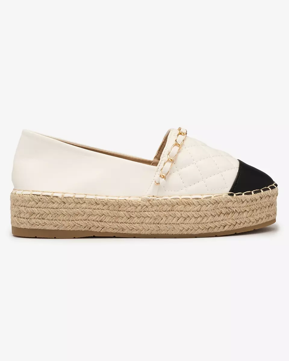 Damen Plateau-Espadrilles in weißer Farbe Liggos- Footwear