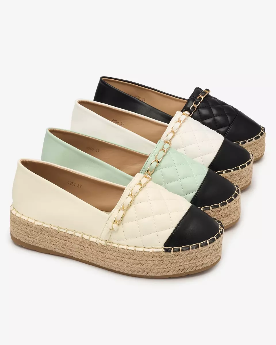 Damen Plateau-Espadrilles in weißer Farbe Liggos- Footwear