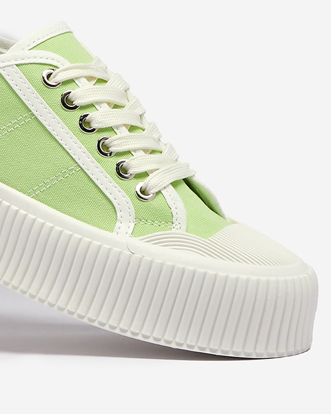 Grüne Damen-Sneaker auf fester Sohle Ozerika - Schuhe