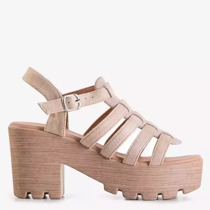 OUTLET Beige Damen Sandaletten Tamianka - Schuhe