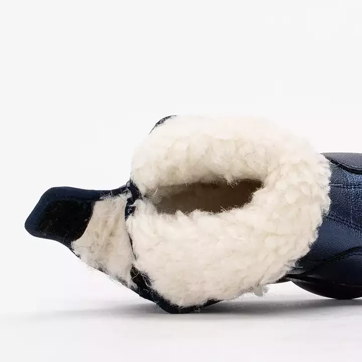 OUTLET Marineblaue Schneestiefel für Kinder mit Klettverschluss Keveri - Schuhe