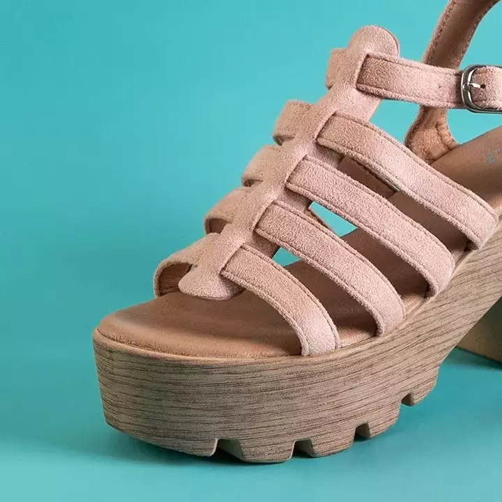 OUTLET Rosa Damensandalen mit hohen Absätzen Tamianka - Schuhe