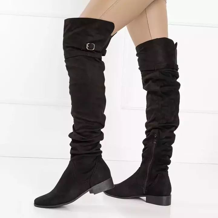 OUTLET Schwarze Damen Overknee Marshetta Stiefel - Schuhe