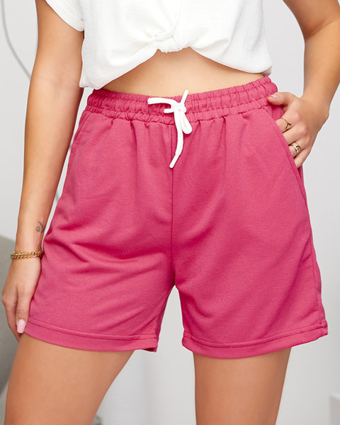 Rosa Sportshorts für Damen PLUS SIZE - Bekleidung