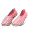 Rosa gestreifte Kinder-Espadrilles Dora - Schuhe