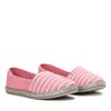 Rosa gestreifte Kinder-Espadrilles Dora - Schuhe