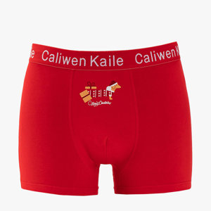 Rote Weihnachts-Boxershorts für Herren - Unterwäsche