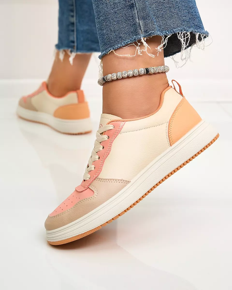 Royalfashion Beige-orange klassische Sportschuhe Colorburst Classics