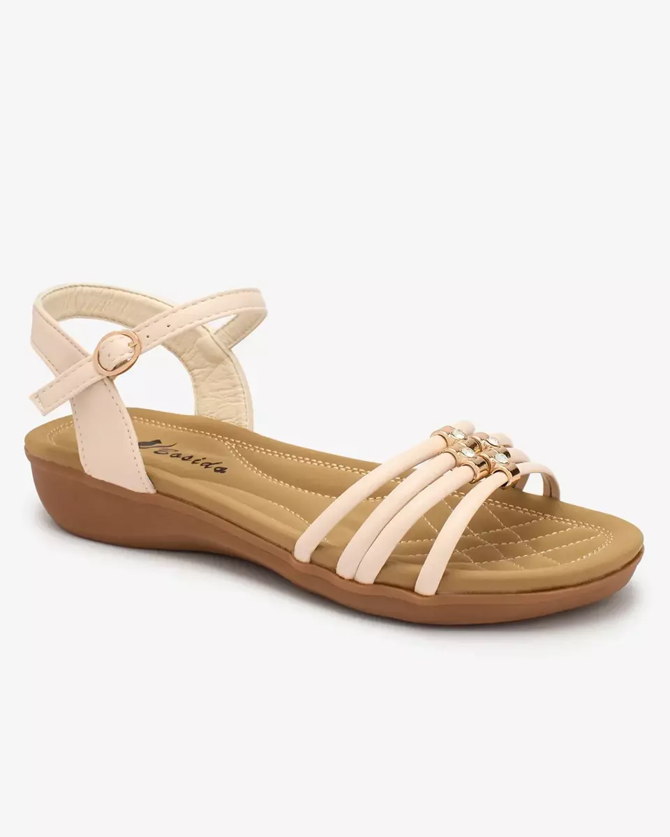 Royalfashion Beige verschönerte Damen Sandalen Sun Crush