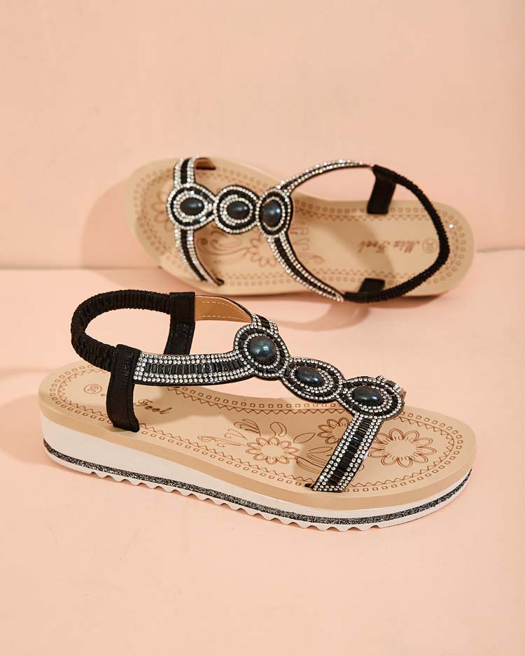 Royalfashion Damen Obrisas Zirkonia Sandalen