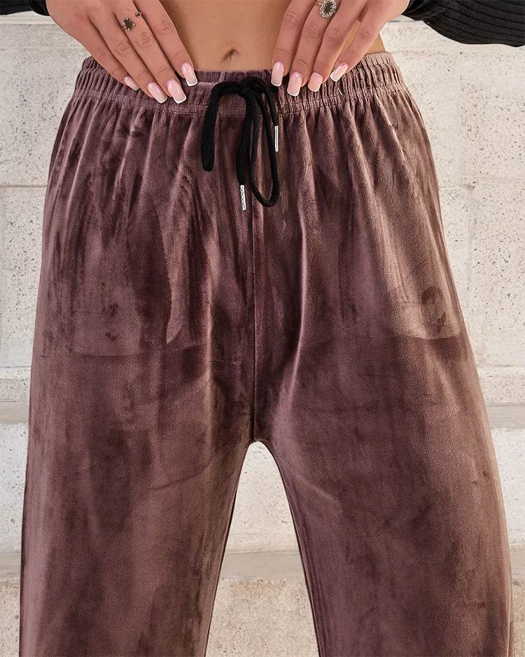 Royalfashion Damen-Sweatpants a'la velour