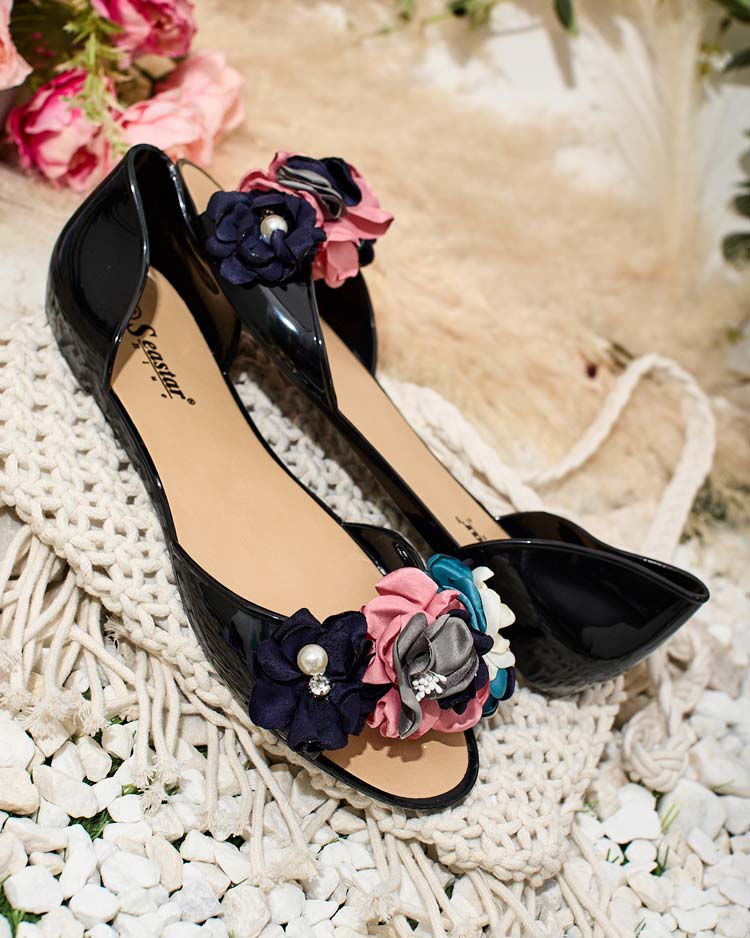 Royalfashion Gummiballerinas mit Blume Koddies