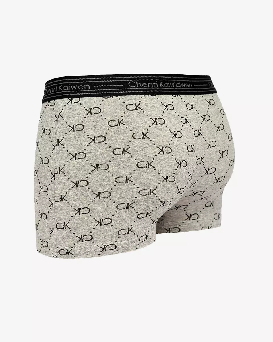 Royalfashion Hellgraue Jungen-Boxershorts mit Aufdruck