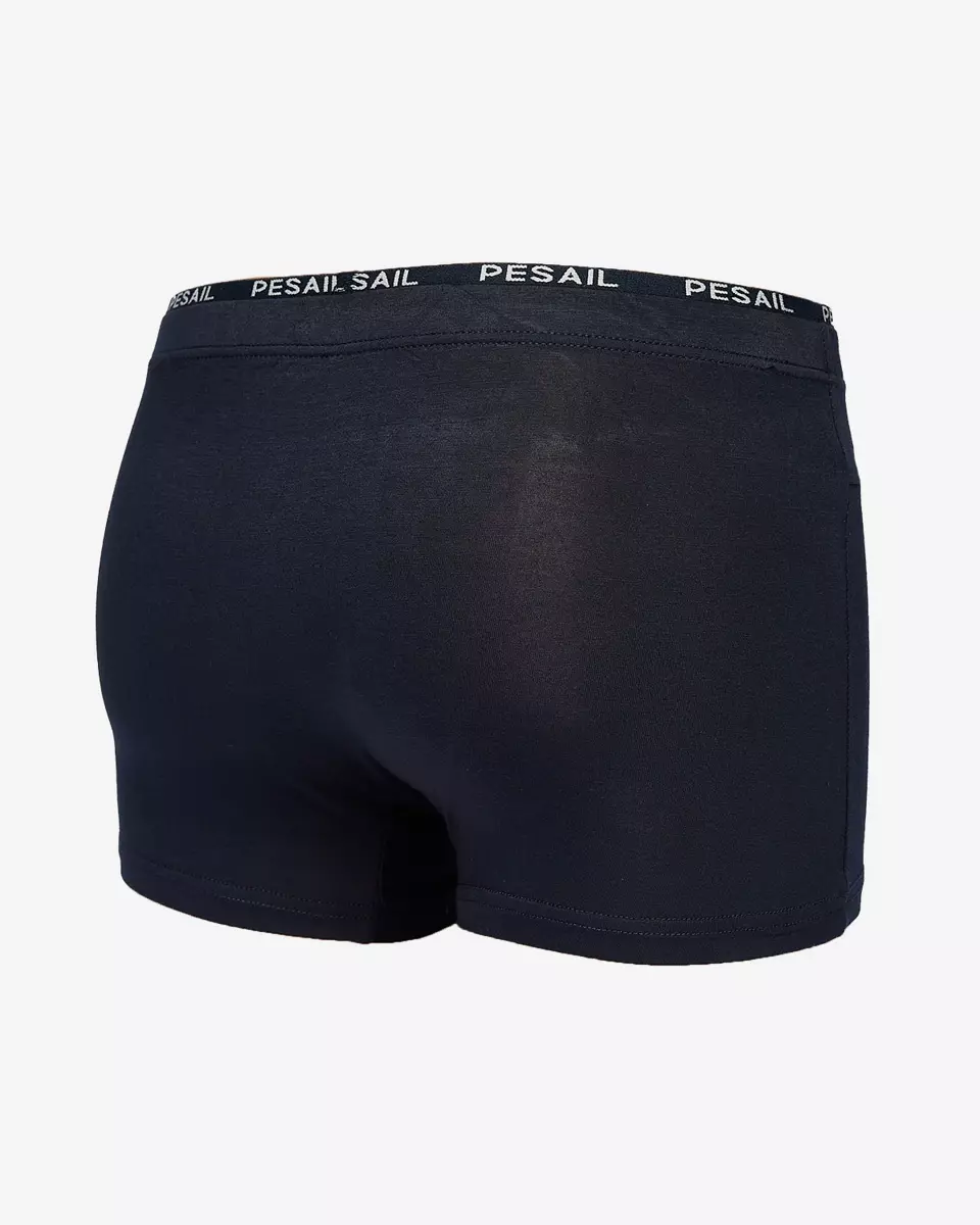 Royalfashion Marineblaue Herren-Boxershorts aus Viskose