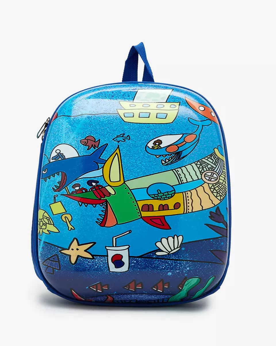 Royalfashion Rucksack mit Fisch in marineblau