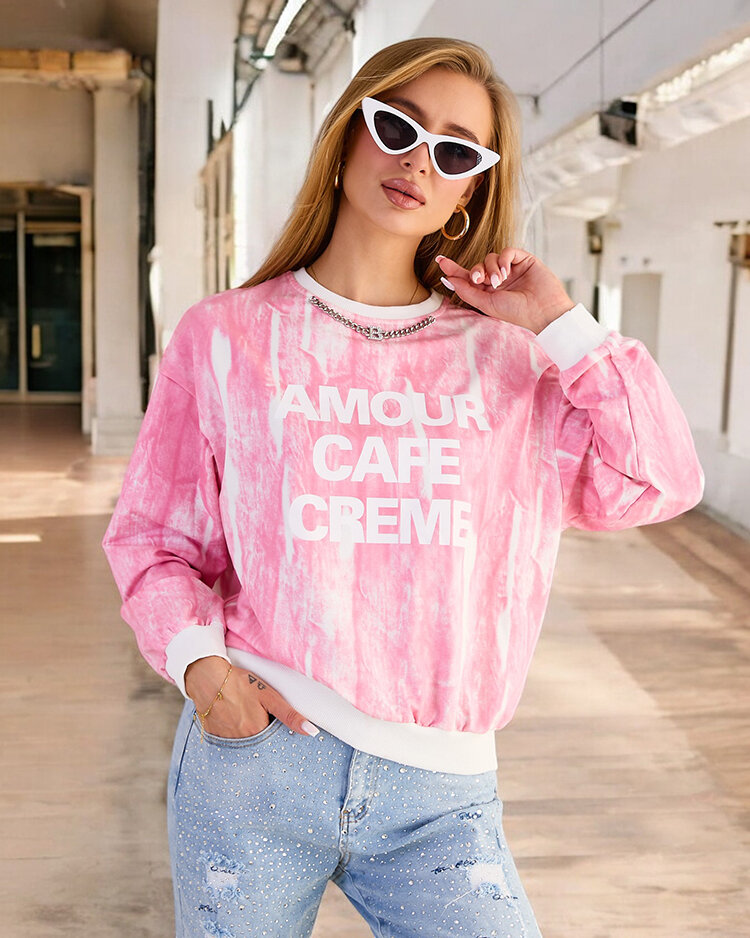 Royalfashion Women's Cotton Thin Print Sweatshirt