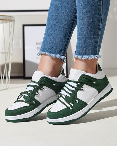 Sportliche Damen-Sneakers in Weiß und Grün Riloxi - Footwear