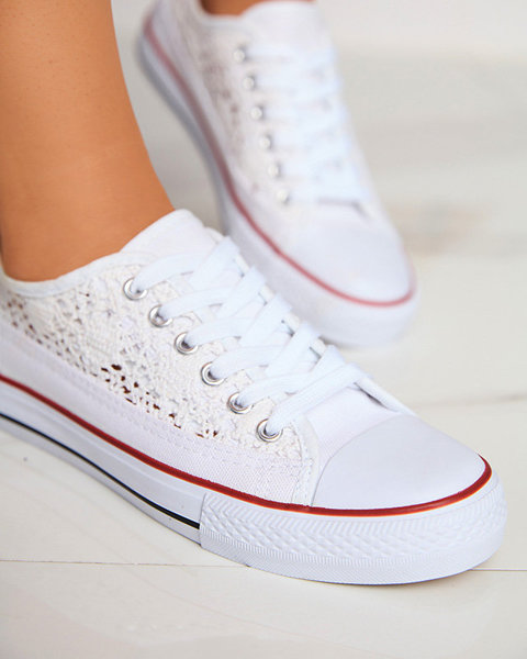Tareni Weiße durchbrochene Damen-Sneakers - Footwear