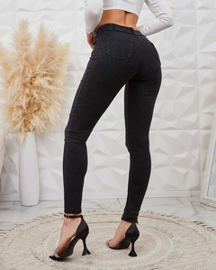 Royalfashion Damen Teggings-Hose mit Zierknöpfen