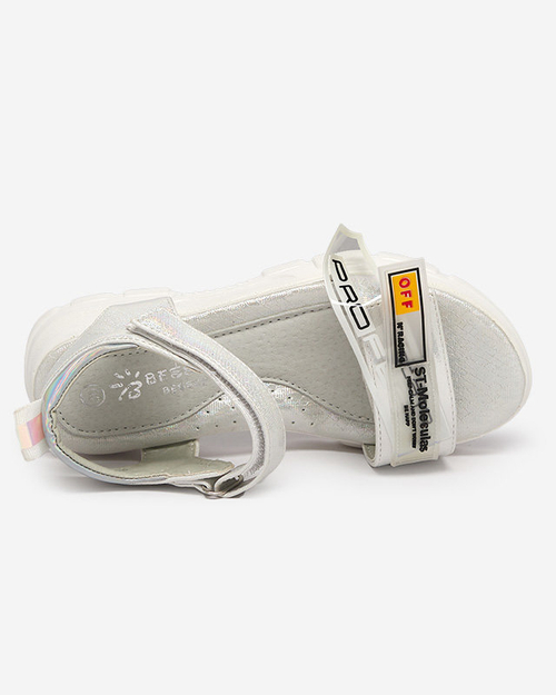 Сріблясті блискучі босоніжки для дівчат Lorij - Взуття