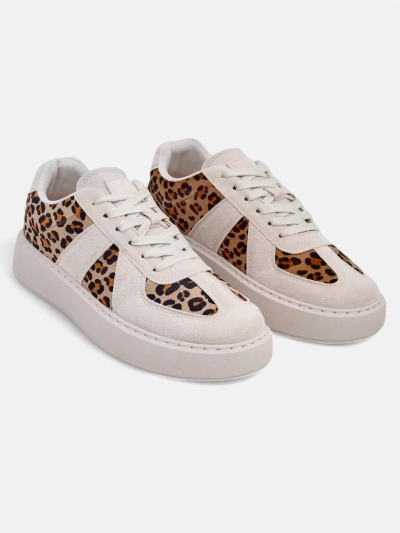 Royalfashion Damen sportliche Sneakers mit Leopardenmuster Big Cat