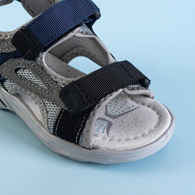 Graue Turbo-Klett-Sandalen für Jungen - Schuhe