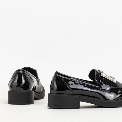 Schwarze Damenschuhe mit Larri-Kristallen - Schuhe