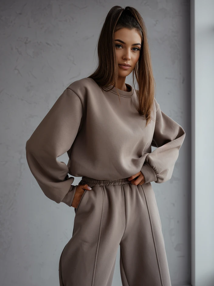 Royalfashion Damen Baumwoll Trainingsanzug Set