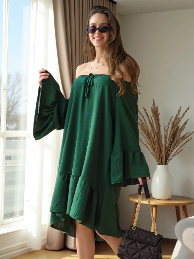 Royalfashion Damenkleid a'la Spanisch mit Rüschen Oversize