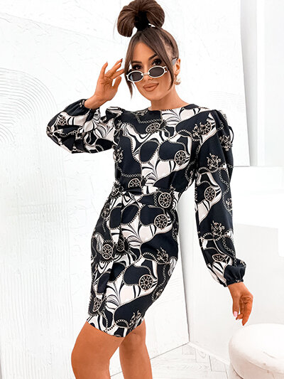 Royalfashion Damenkleid mit dekorativem Druck