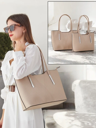 Royalfashion Doppel Frauenhandtasche mit Prägung