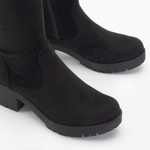 Чорні жіночі ботфорти Erwineta