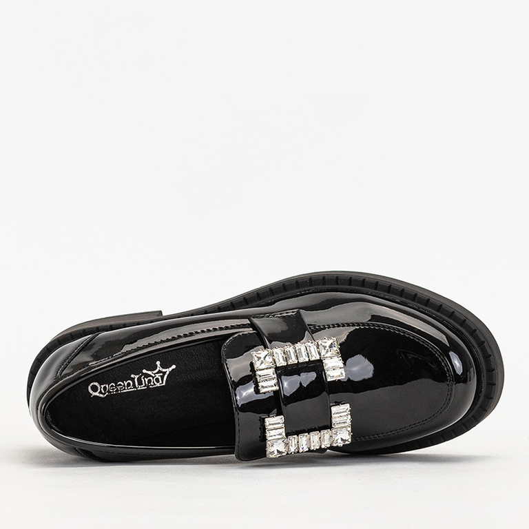 Schwarze Damenschuhe mit Larri-Kristallen - Schuhe