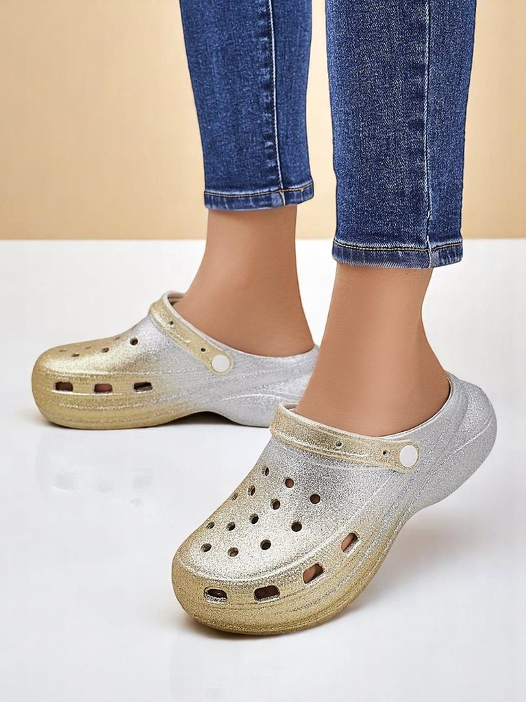 Royalfashion Damen Gummisandalen für den Sommer mit Ausschnitten Dellosa