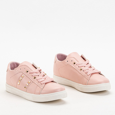 Pinke Damen-Sneakers mit Cyris-Nieten- Schuhe