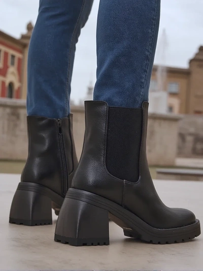 Royalfashion Damen Stiefeletten mit Blockabsatz Dieno