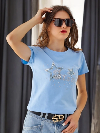 Royalfashion Baumwolle Damen T-Shirt STARS