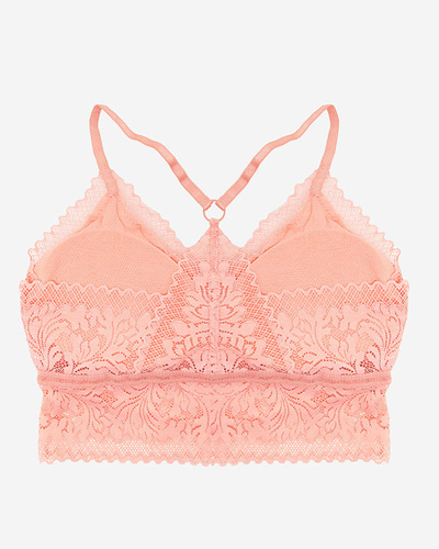 Damen-Spitzen-Bralette in rosa Farbe - Unterwäsche