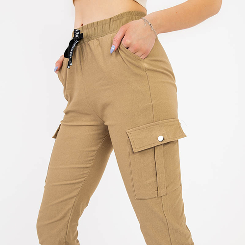 Бежеві жіночі штани