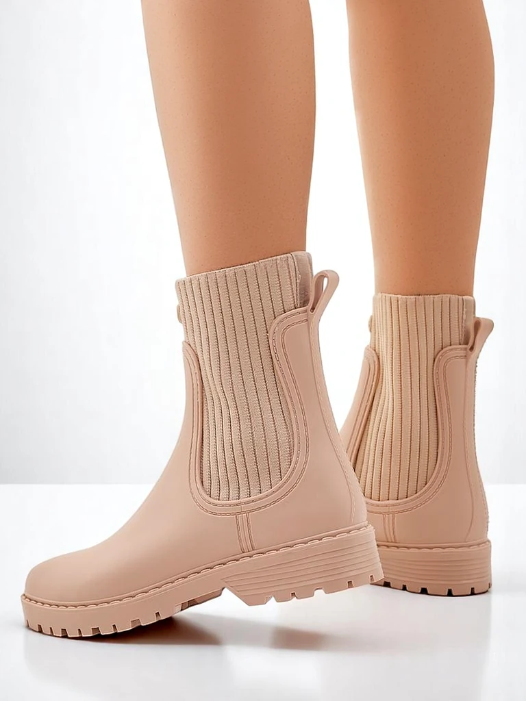 Royalfashion Damen matte Gummistiefel Dasiine