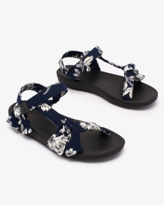 Royalfashion Damen Printsandalen in navy blau Andreti