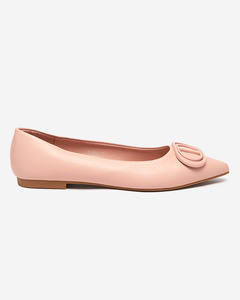 Spitze Damen-Ballerinas in Pink mit Verzierung an der Spitze Manico - Footwear