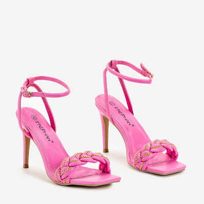 Fuchsia Damensandalen mit hohem Absatz Tenedi - Footwear