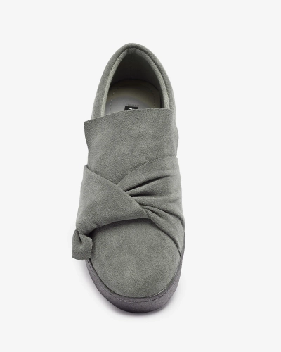 Graue Damen-Slipper aus Öko-Wildleder Bliwix - Footwear