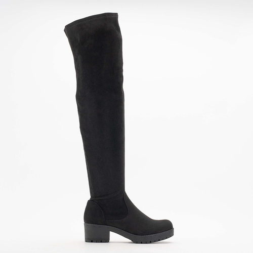 Чорні жіночі ботфорти Erwineta